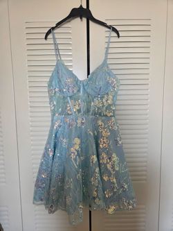Sequin Floral Mini Dress