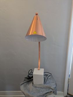 Copper Heat Lamp with Marble Base