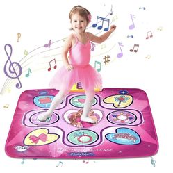 Christmas Gift Dance Mat Electronic Light Up Dance Pad Musical Play Mats