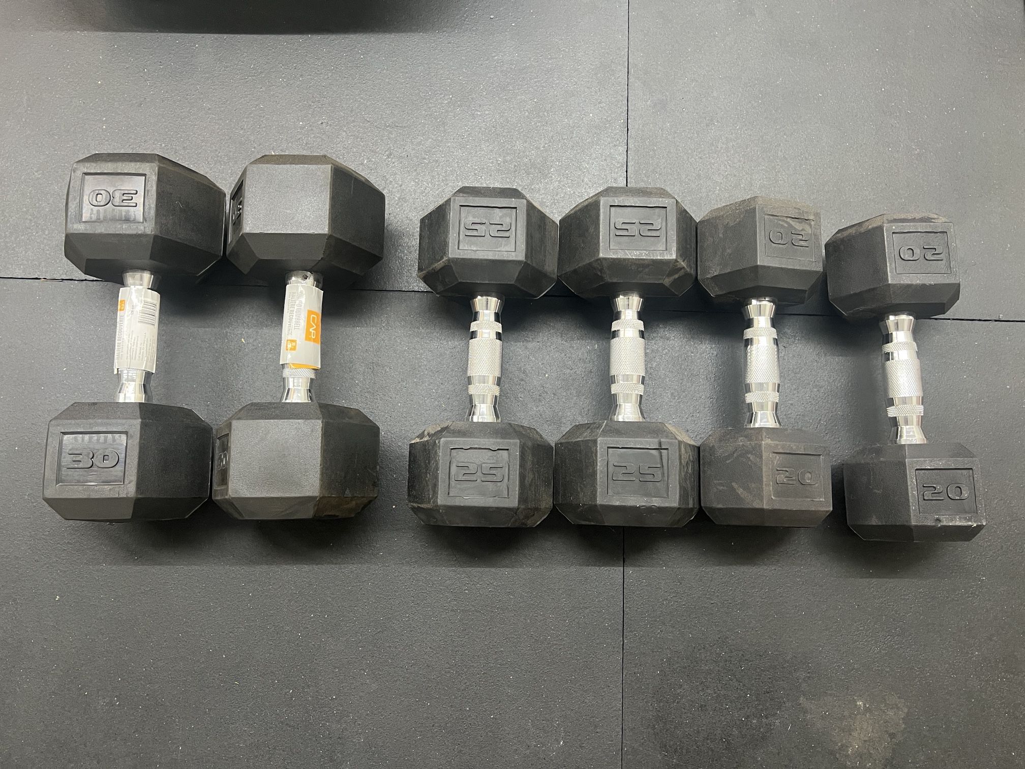 Rubber Hex Dumbbells