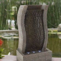 Pure Garden 50-LG1216 Stone Wall Standing Fountain-Polyresin Waterfall 