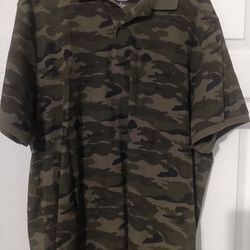 Camo Army Polo Shirt 2xl
