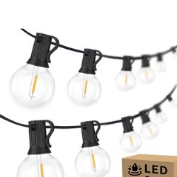 100 ft of Outdoor G40 LED Globe String Lights