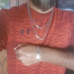 14k Withe Gold Chains And Bracelet 50 Grams Total Weight $2800