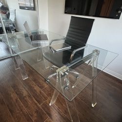 Acrylic &  Glass Desk