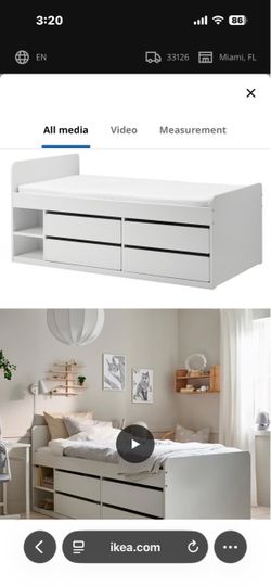 Twin beds with storage