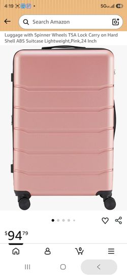 Brand: Homee
Luggage with Spinner Wheels TSA Lock Carry on Hard Shell ABS Suitcase Lightweight,Pink,24 Inch