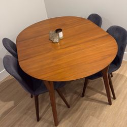 West Elm Extendable Dining Table And Chairs Set