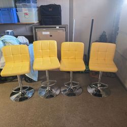 Yellow barstools