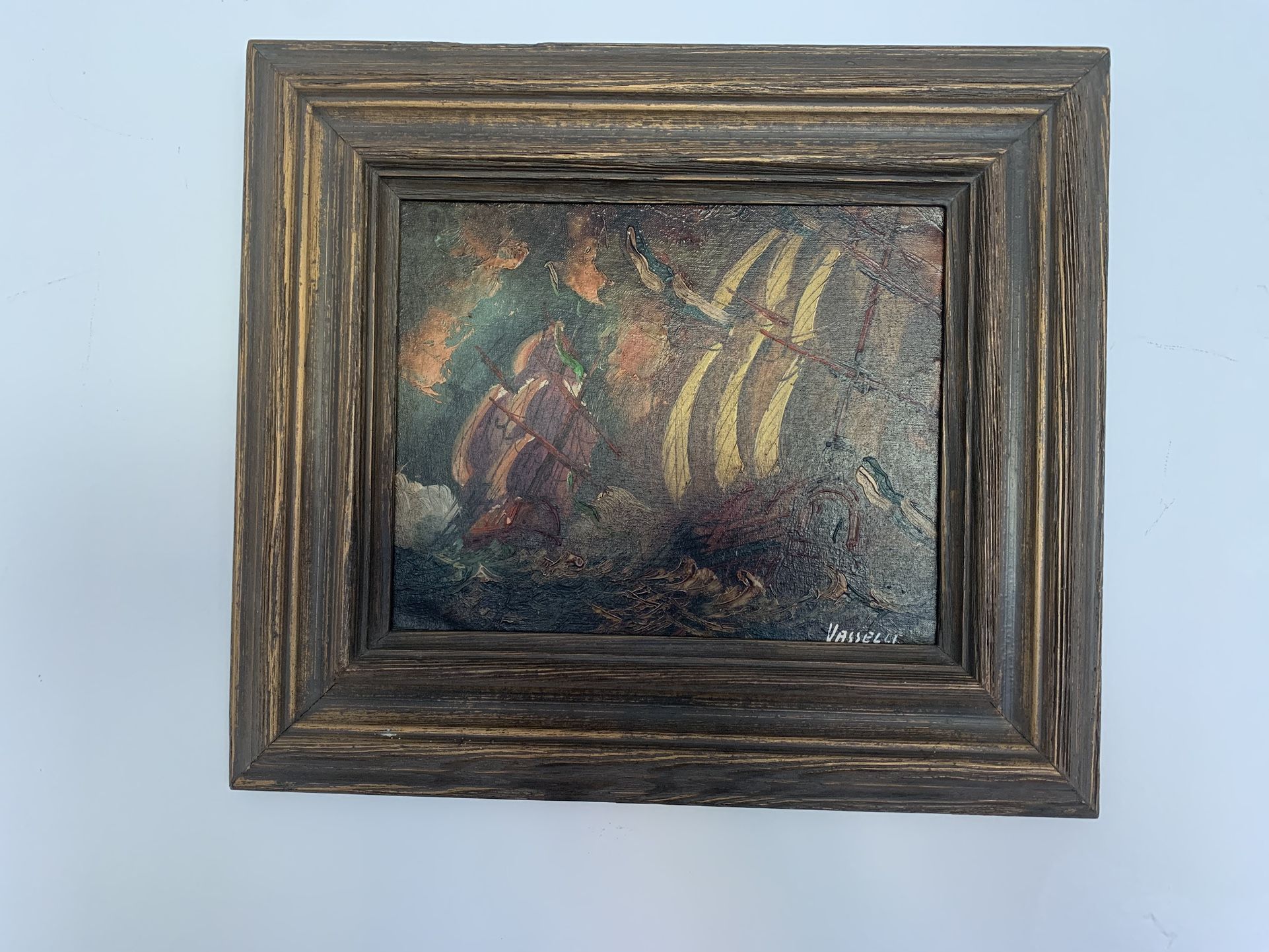 Antique Oil Painting by A. Vasselli