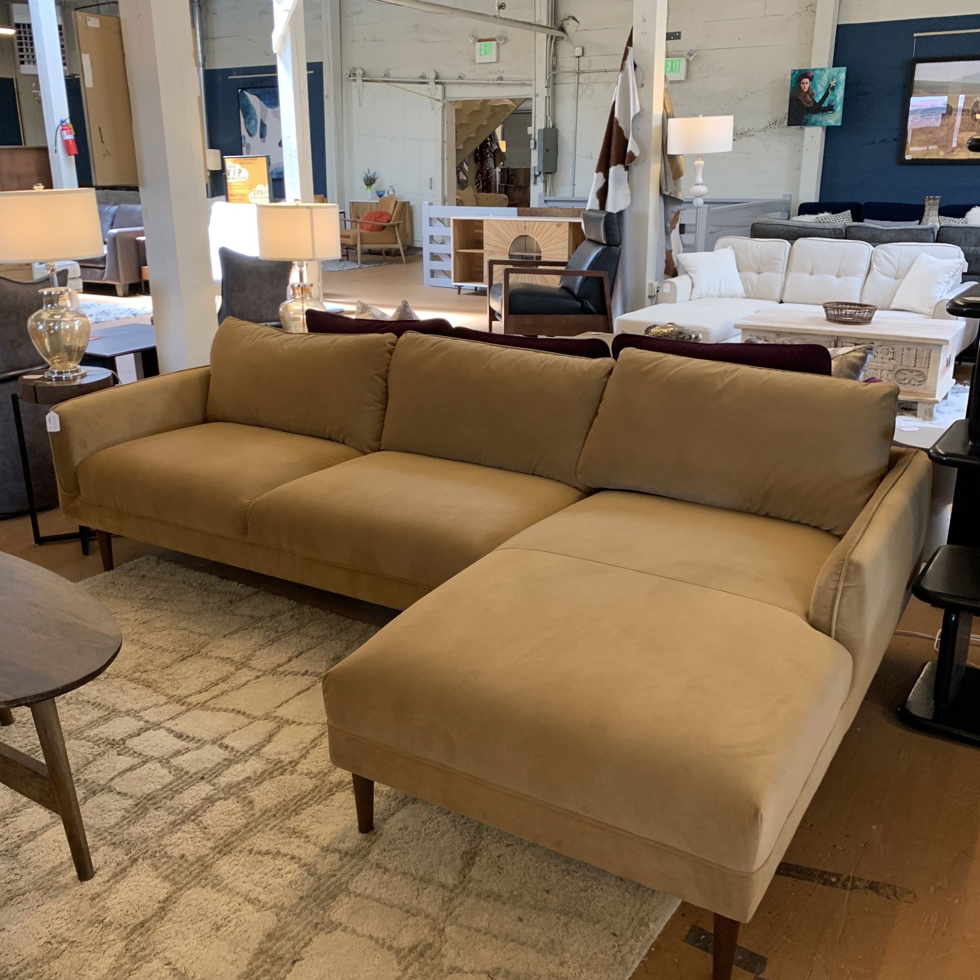 Mod Camel RAF Chaise Sectional