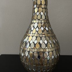 Pier 1 Imports Gold Mosaic Vase
