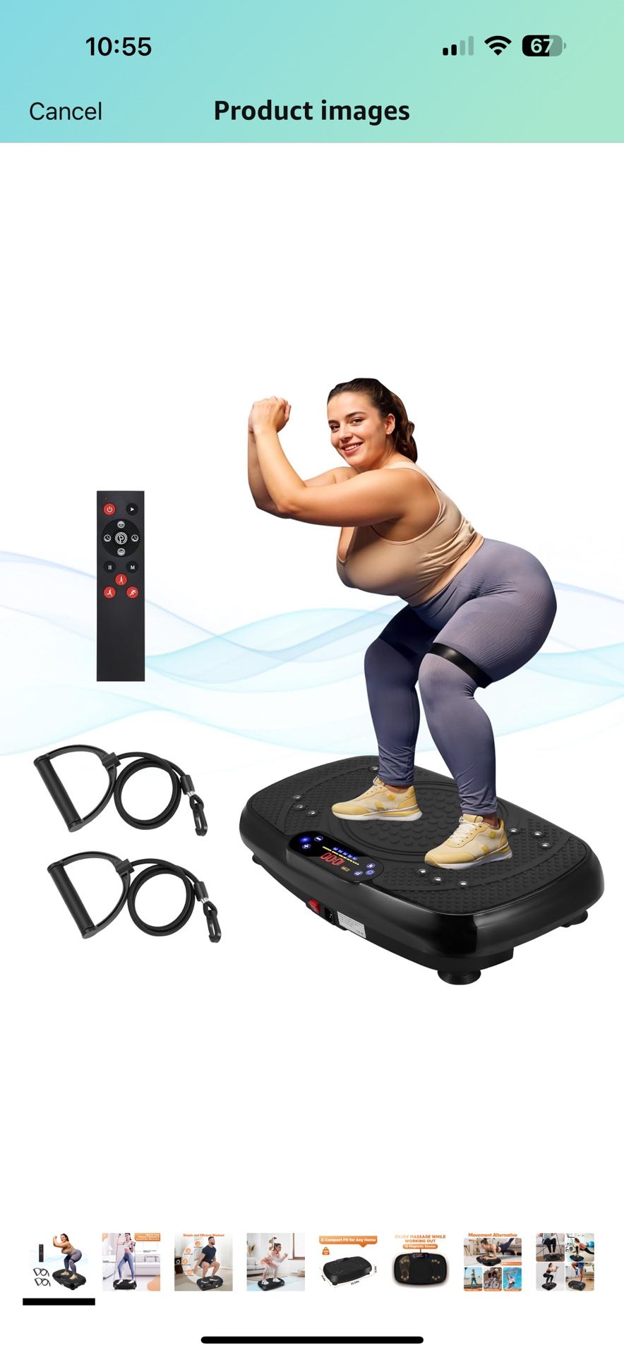 Vibration Plate Exercise Machine, Full Body Exercise Equipment, Power Board Vibration Platform, Vibration Board Used for Home Fitness, Shaping, Traini