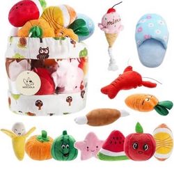 12 Pcs Dog Squeaky Toys, Plush Small Dog Toys for Dogs, Stuffed with Squeakers