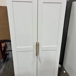 As is Kitchen Pantry Cabinet 62.99" Tall, Freestanding Storage Cupboard with Shelves