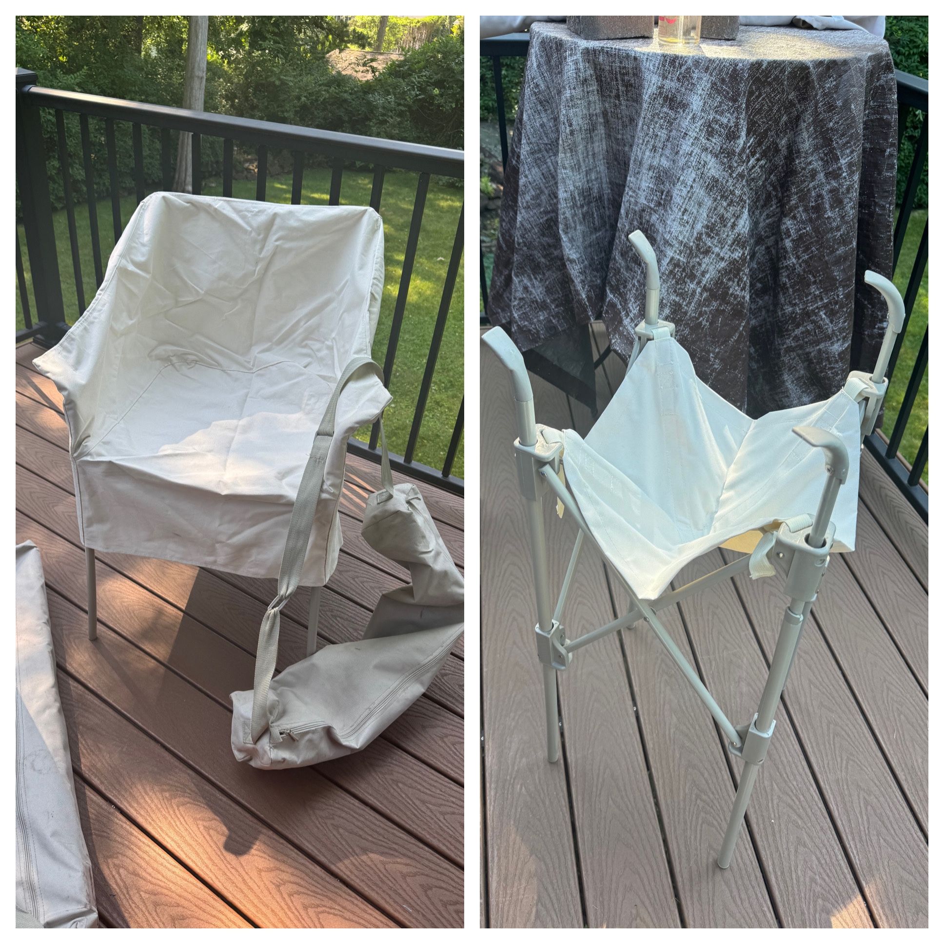2 Collapsible folding chairs