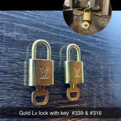 Gold Louis Vuitton lock #316 and #339