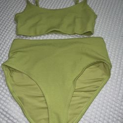 High waisted Bikini Set Lime Médium