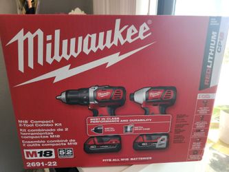 Milwaukee 2691-22 18-Volt Compact Drill and Impact Driver Combo Kit