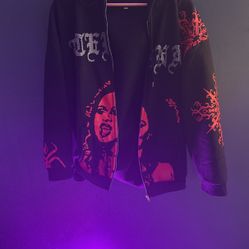 Red vampire graphic hoodie medium sized