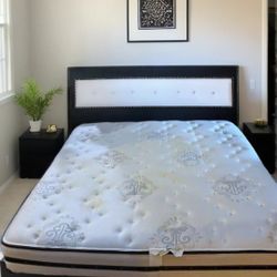 King Simmons Beautyrest Black 12" Mattress with Platform Bed Frame 