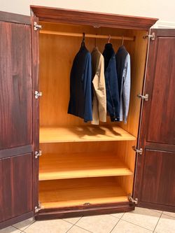 All wood closet