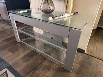 Glass tv stand