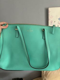 Kate Spade Teal Saffiano Leather Tote Bag