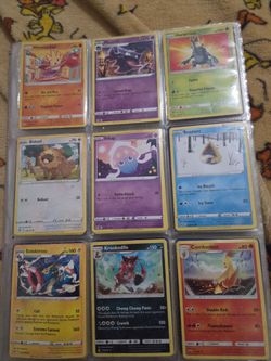 Small clear binder of Pokemon cards