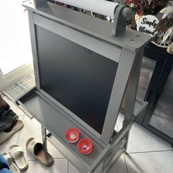 NEW Kinder King 3 in 1 Kids Art Easel w/Storage Double-Sided Magnetic Whiteboard & Chalkboard