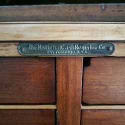 Antique National Cash Register Cabinet