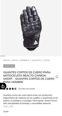 Dianese reacto short gloves size Large