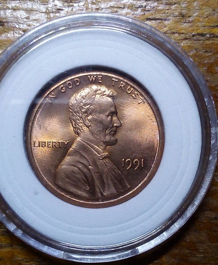 1991 Lincoln Cent . Top Pop