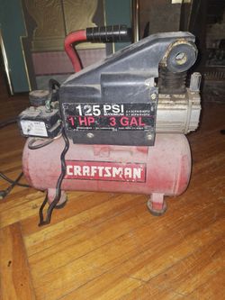 Craftsman 125 PSI 1 HP 3 gal air compressor