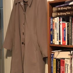 Rain Shedder Taupe Coat Size 14 Excellent Condition 