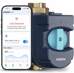 Moen Flo Smart Shutoff 900‑002 — 1¼" Automatic Leak Detector & Shutoff - Factory Sealed