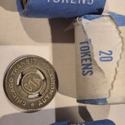vintage Chicago transit authority tokens 60pc