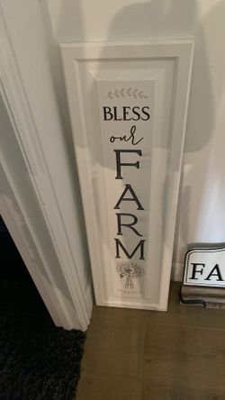 Porch sign Bless our Farmhouse