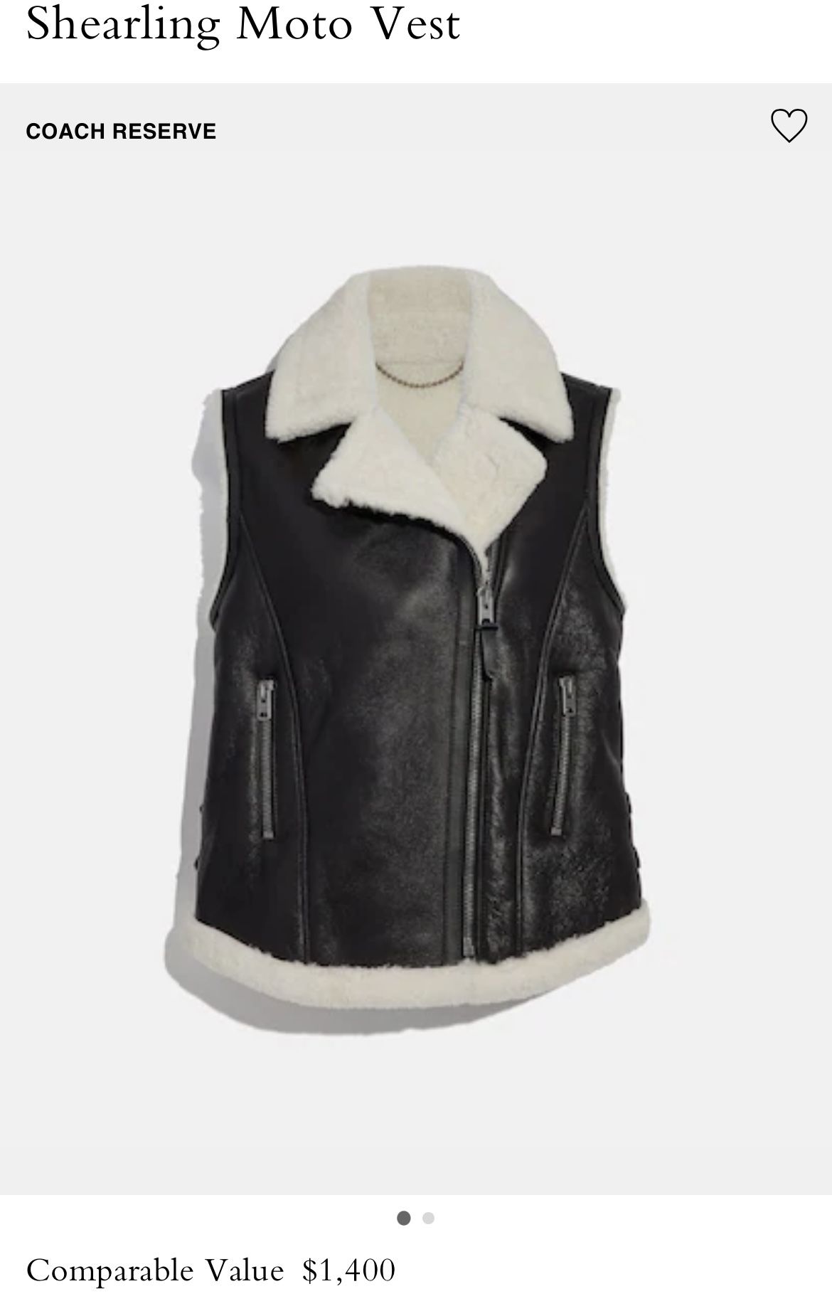 Moto Shearling Vest
