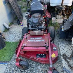 Exmark Turf Tracer 36" commercial mower with mulch kit and sulkie