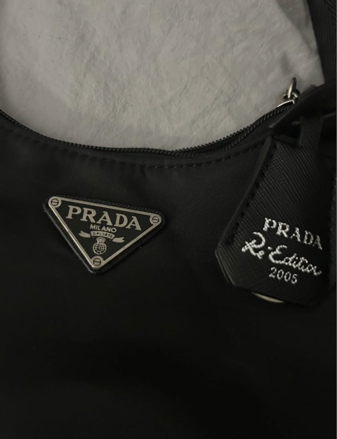 Authentic Prada Re-Edition 2005 Black Nylon Shoulder Bag