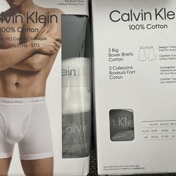 Mens 4XL Big & Tall Boxer Briefs Calvin Klein New In Box