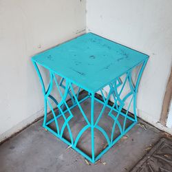 Turquoise plant stand