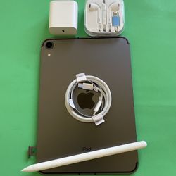 Apple Ipad Mini 6th Generation (2021/ 8.3” Liquid Retina ) 64GB WiFi + cellular (5G Unlocked) with pen, case & Accessories (256GB $569) 