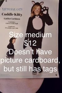 NEW Cuddle Kitty Halloween Costume size medium