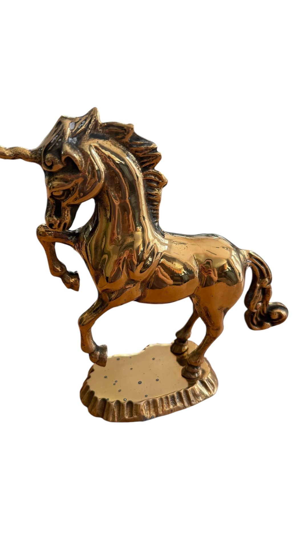 Vintage Brass Unicorn Figurine