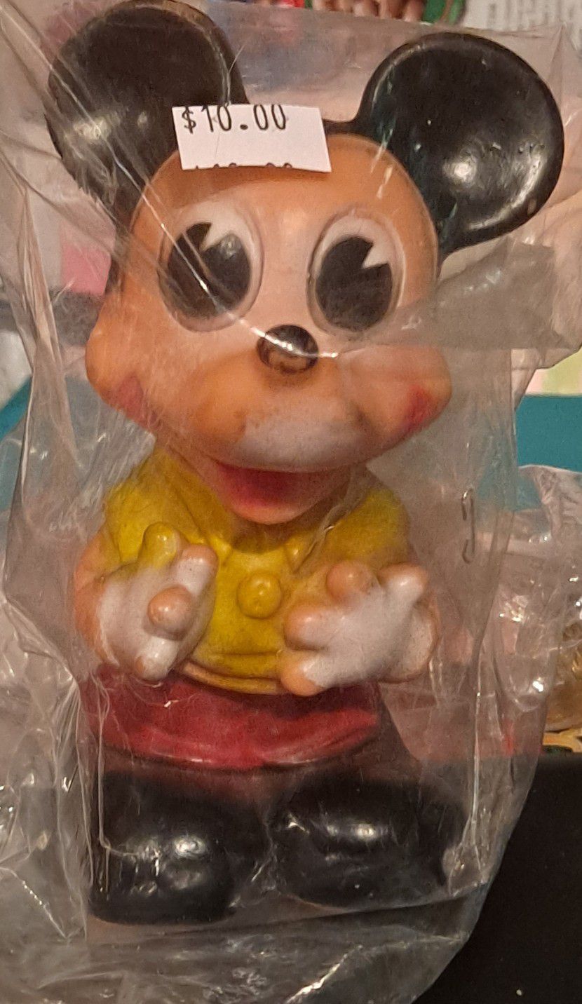 Vintage Disney's Mickey Mouse 5" tall squeaker