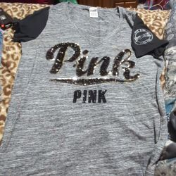PINK Bling Tshirt Size Large