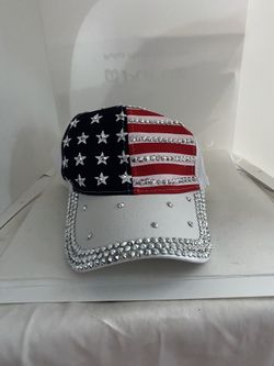Red, White And Blue Bling Out Hat