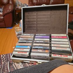 Vintage Cassette Tape Lot - Soul/R&B Classics + Case